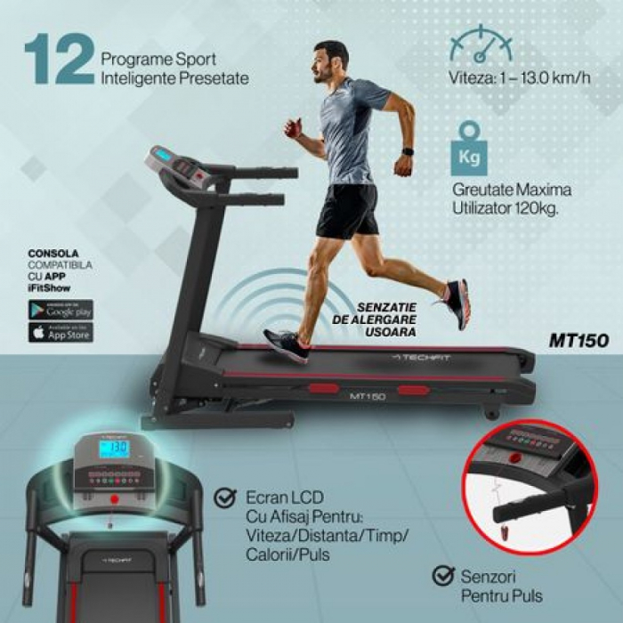 Banda de alergare electrica Techfit M150 [5]