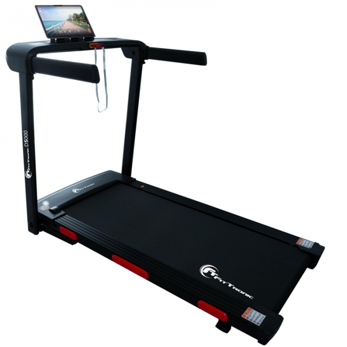 Banda de alergat electrica FitTronic Delta 5000, motor 3.0 CP, inclinatie 25%, greutate suportata 150 kg,viteza pana la 18 km/h, suprafata alergare 120x50cm,  Aplicatii Kinomap, Zwift, Besyfit [3]