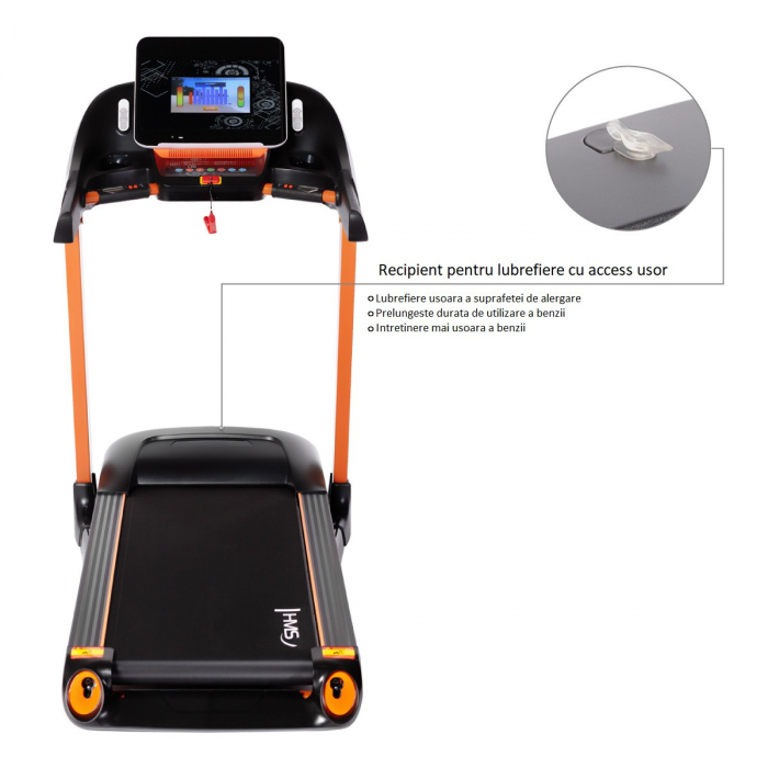 Banda de alergat electrica HMS BE4558, 3CP, 140kg [4]