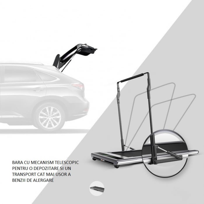 Banda de alergat electrica HMS LOOP08 Gri 0.5CP, 100KG [24]