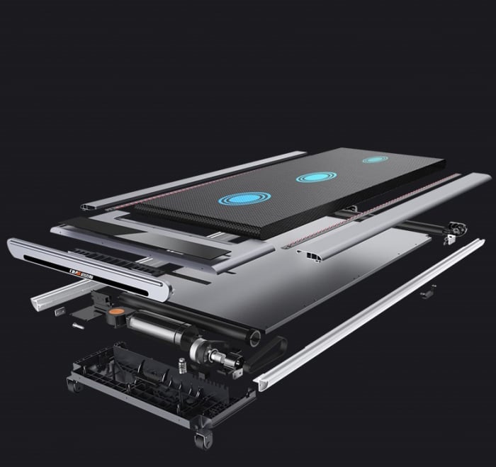 Banda de alergat electrica HMS LOOP08 Gri 0.5CP, 100KG [22]