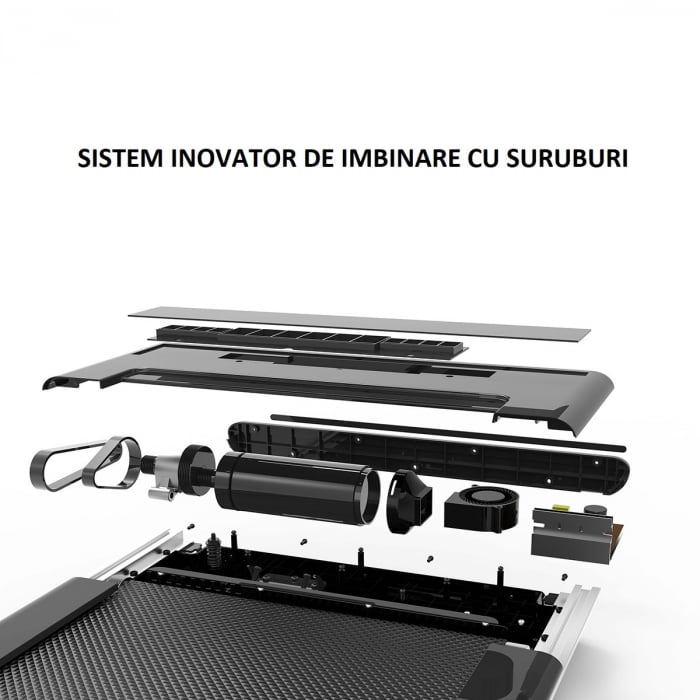 Banda de alergat electrica HMS LOOP08 Gri 0.5CP, 100KG [19]