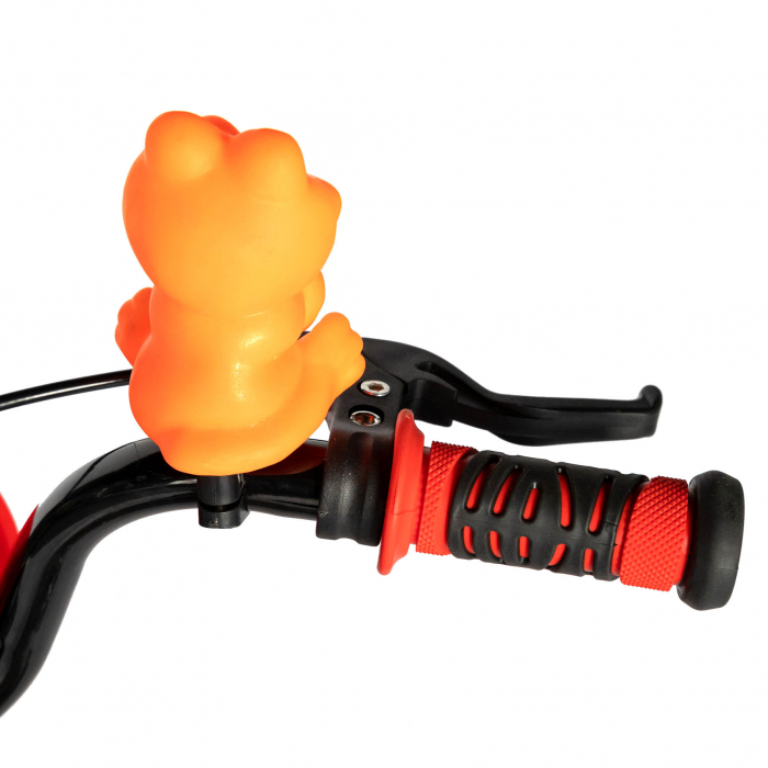 Bicicleta Baieti Rich Baby 7-10 Ani, Roti 20 Inch, Frane C-Brake, Roti Ajutatoare, Rich Baby CST20/02C, Cadru Negru cu Design Portocaliu [7]