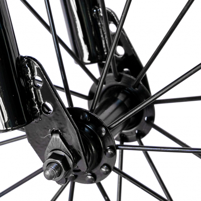 Bicicleta baieti RICH BABY R14WTA, roata 14", roti ajutatoare cu LED, 3-5 ani, culoare negru/albastru  [6]