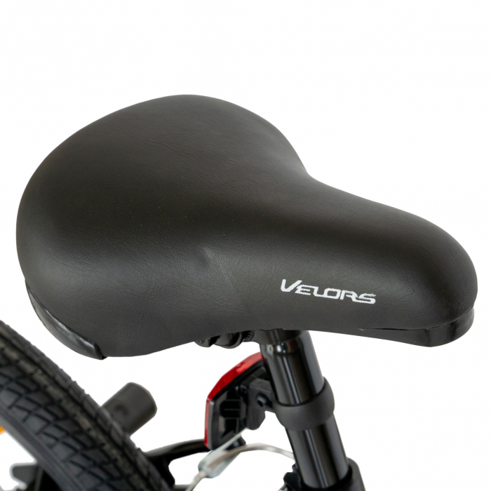 Bicicleta BMX Velors, Roti 20 Inch, Frane V-Brake, Velors Rocker CSV20/16A, Cadru Negru cu Design Portocaliu [4]