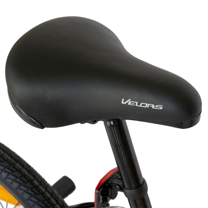 Bicicleta BMX Velors, Roti 20 Inch, Frane V-Brake, Velors Rocker CSV20/16A, Cadru Portocaliu cu Design Negru [6]