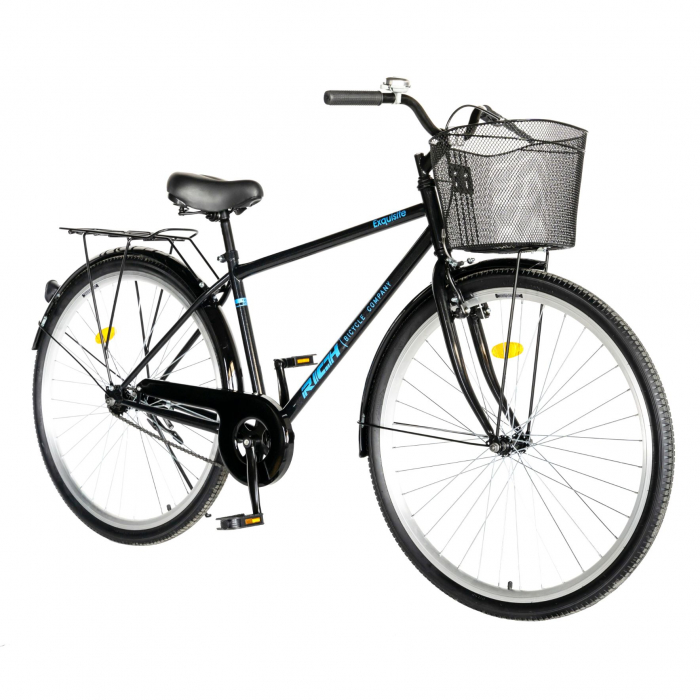 Bicicleta CITY 28" Rich Exquisite R2891A, culoare negru/albastru [2]