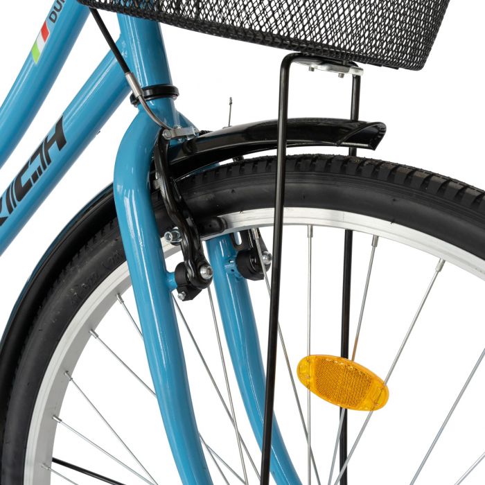 Bicicleta City Rich, Roti 28 Inch, Frana V-Brake, Portbagaj, Aparatori Aluminiu, RICH CSR28/92A, Cadru Bleu cu Design Negru [7]