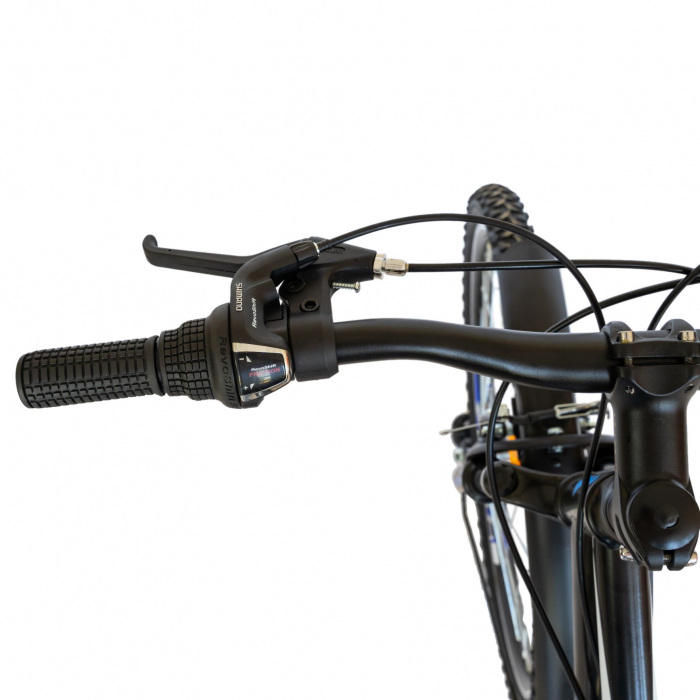 Bicicleta CITY Velors V2633B, roata 26 inch, echipare Shimano, 18 viteze, culoare negru/albastru [9]