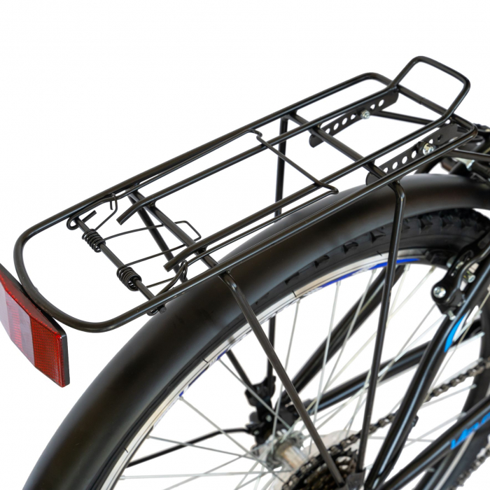 Bicicleta CITY Velors V2633B, roata 26 inch, echipare Shimano, 18 viteze, culoare negru/albastru [3]