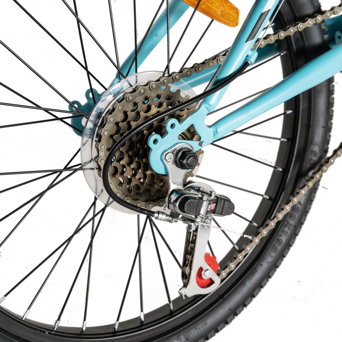 Bicicleta copii 20" LIFE A2030L, frana V-Brake,  18 viteze, varsta 7-10 ani, culoare albastru/alb [5]