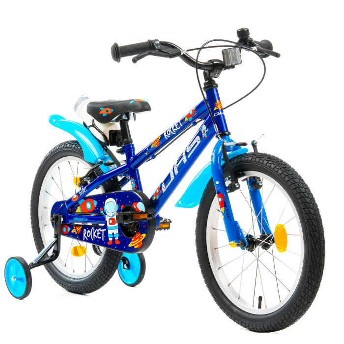 Bicicleta Copii DHS Rocket - 18 Inch, Albastru inchis [3]