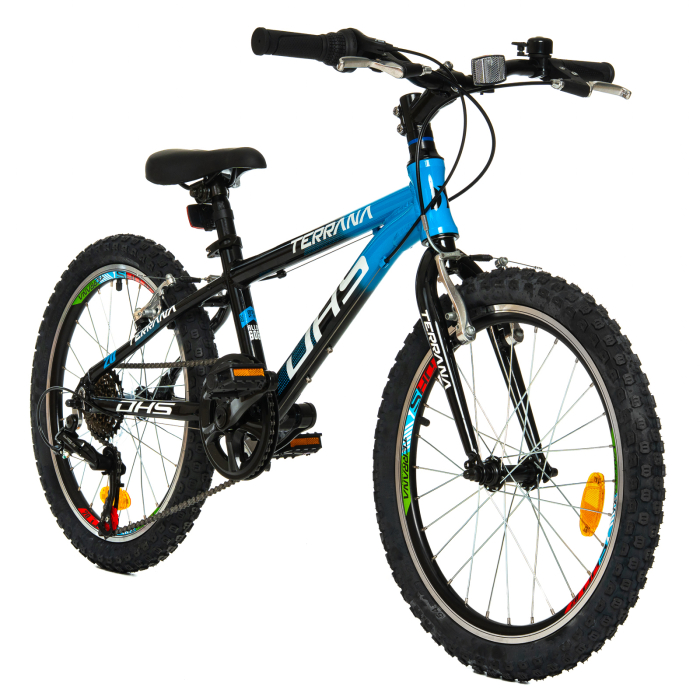 Bicicleta Copii Dhs Terrana 2023 - 20 Inch, Negru/Albastru [3]