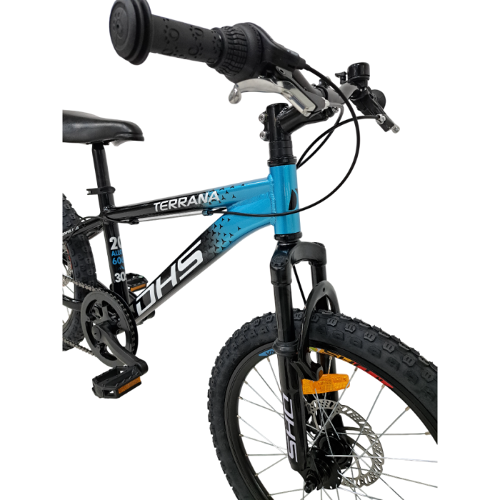 Bicicleta Copii Dhs Terrana 2023, model 2026 - 20 Inch, Negru-Albastru [4]