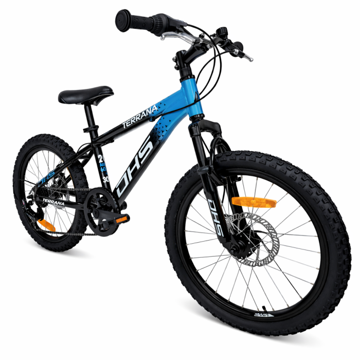 Bicicleta Copii Dhs Terrana 2023, model 2026 - 20 Inch, Negru-Albastru [2]
