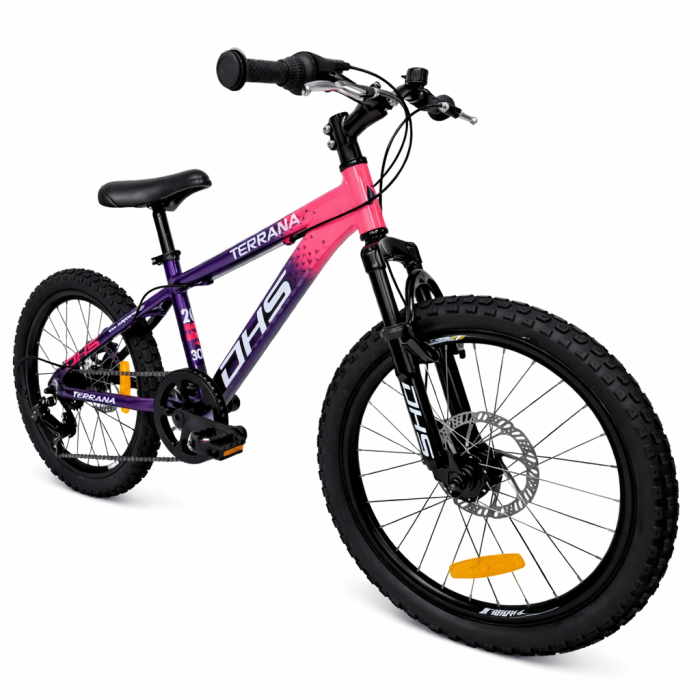 Bicicleta Copii Dhs Terrana 2023, model 2026 - 20 Inch, Violet-Roz [2]