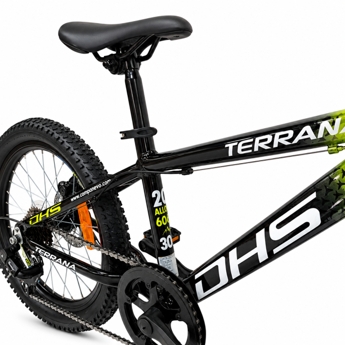 Bicicleta Copii Dhs Terrana 2023B, model 2026 - 20 Inch, Verde/Negru [4]