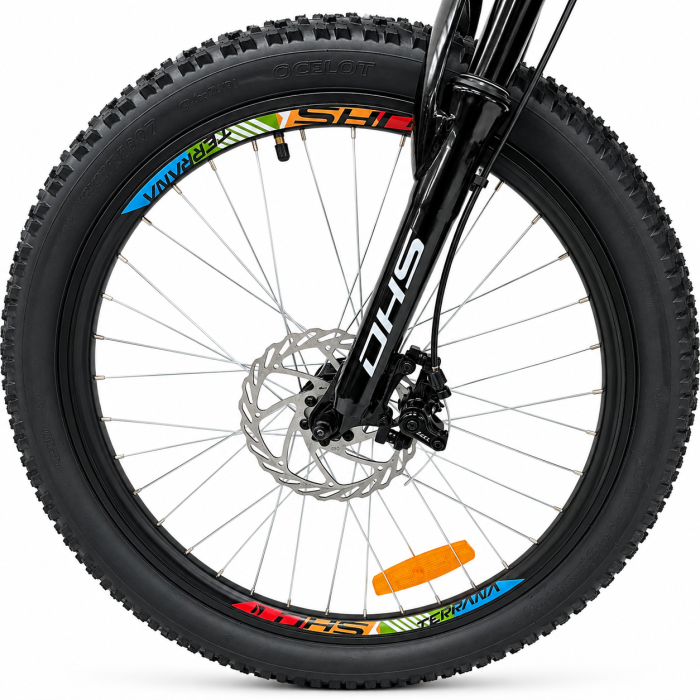 Bicicleta Copii Dhs Terrana 2023C, model 2026 - 20 Inch, Verde-Negru [4]