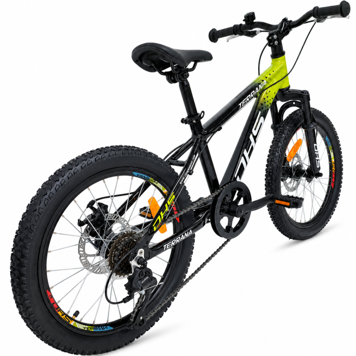 Bicicleta Copii Dhs Terrana 2023C, model 2026 - 20 Inch, Verde-Negru [3]
