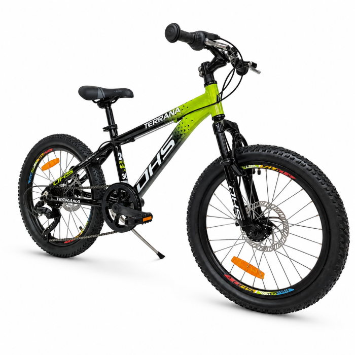 Bicicleta Copii Dhs Terrana 2023D, model 2026 - 20 Inch, Verde-Negru [2]