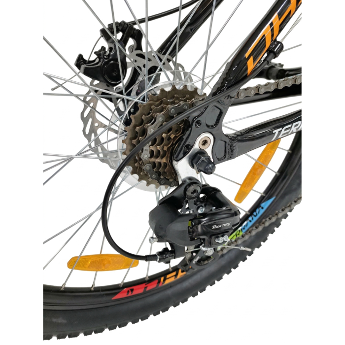 Bicicleta Copii Dhs Terrana 2423, model 2026 - 24 Inch, Portocaliu-Negru [4]