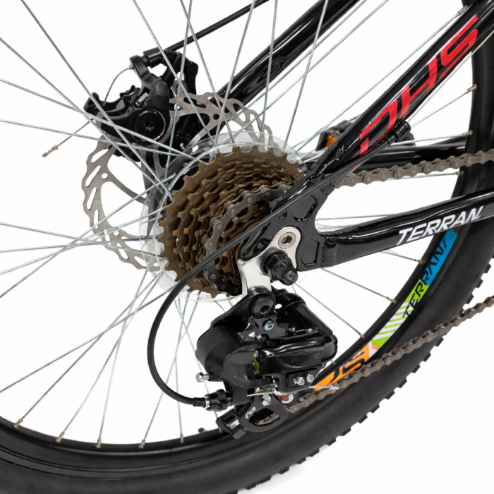 Bicicleta Copii Dhs Terrana 2423, model 2026 - 24 Inch, Rosu-Negru [5]