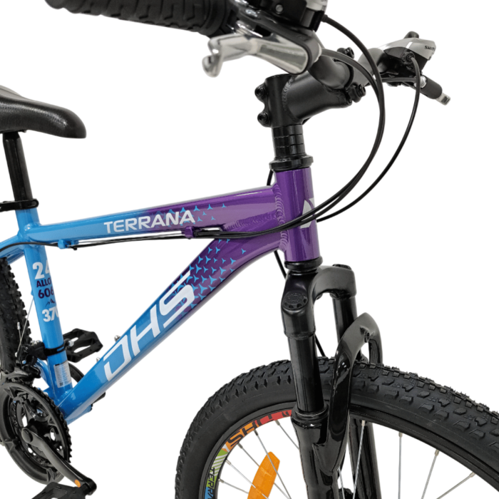 Bicicleta Copii Dhs Terrana 2423, model 2026 - 24 Inch, Violet-Albastru [5]