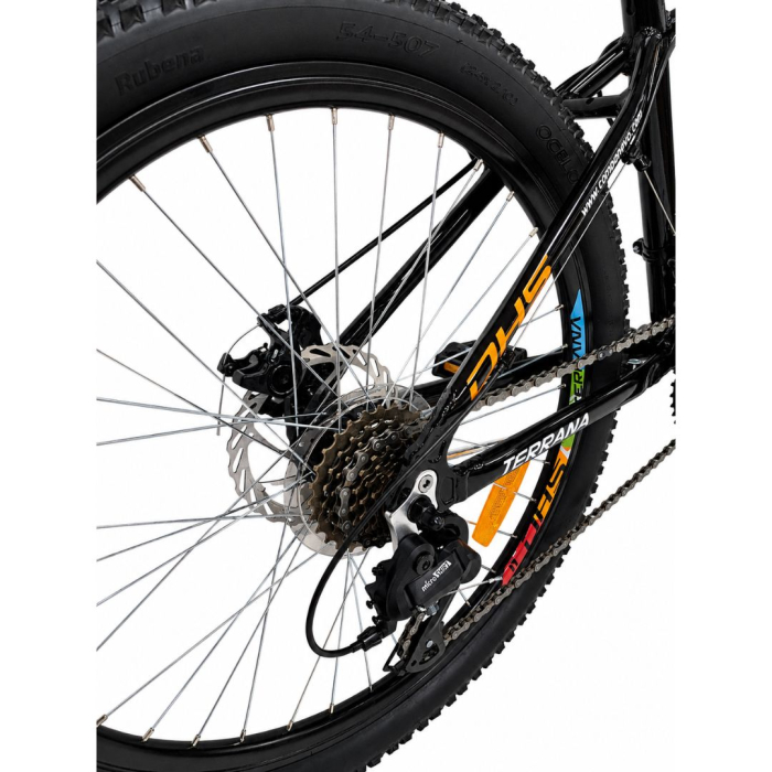 Bicicleta Copii Dhs Terrana 2423B, model 2026 - 24 Inch, Negru-Portocaliu [5]
