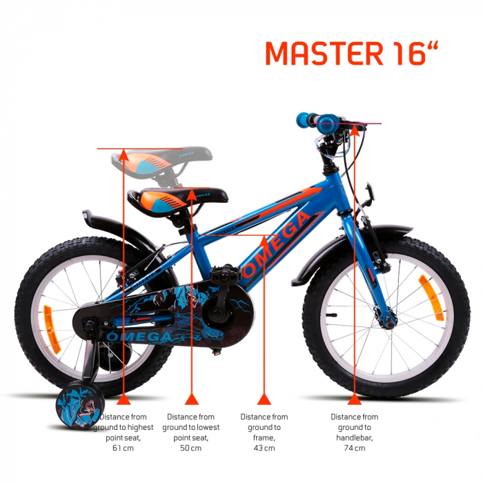 Bicicleta copii Omega Master 16" albastru [3]