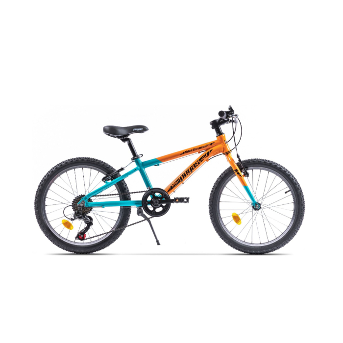 Bicicleta copii Pegas Mini Drumet - 20 inch, Portocaliu/Turcoaz [3]