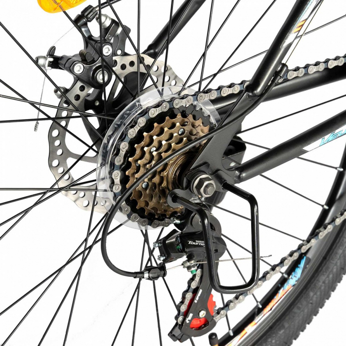 Bicicleta de munte Velors V2610A, roata 26", frana disc, 18 viteze, negru/alb/rosu [2]