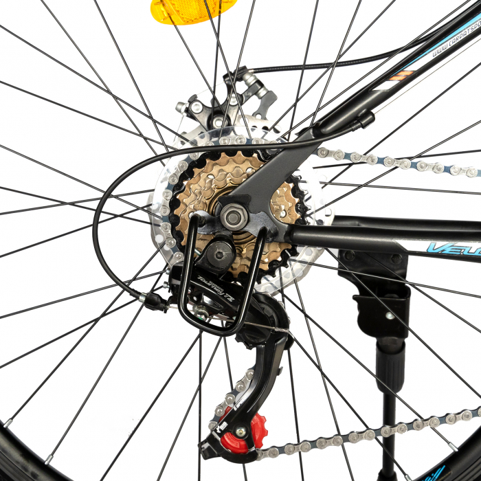 Bicicleta de munte VELORS V2710A, roata 27.5", frana disc, 18 viteze, negru/albastru/rosu [4]