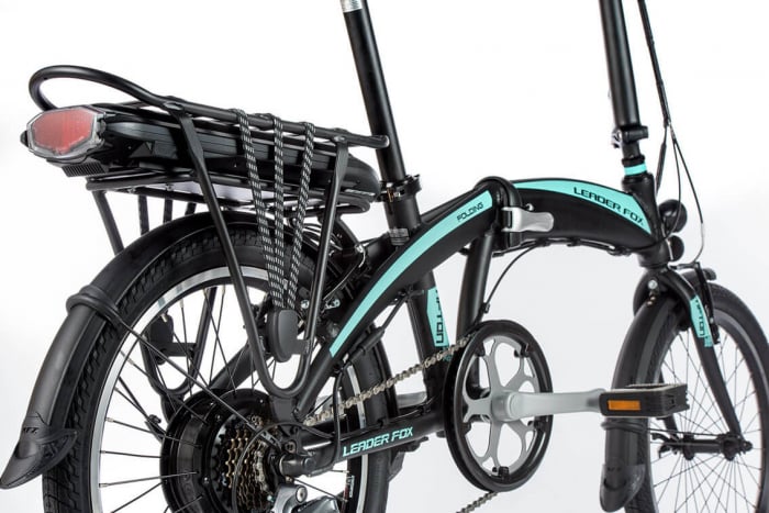 Bicicleta electrica -bike Folding Leader Fox Tifton 20" gri mat-tourquoise [3]