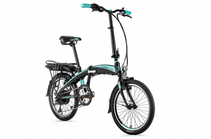 Bicicleta electrica -bike Folding Leader Fox Tifton 20" gri mat-tourquoise [5]