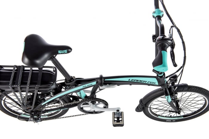 Bicicleta electrica -bike Folding Leader Fox Tifton 20" gri mat-tourquoise [6]