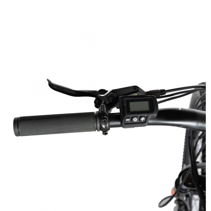 Bicicleta electrica  I-ON  (E-BIKE) 27.5" I1006E, cadru aluminiu, frane mecanice disc, echipare SHIMANO 21 viteze, culoare negru/portocaliu [21]