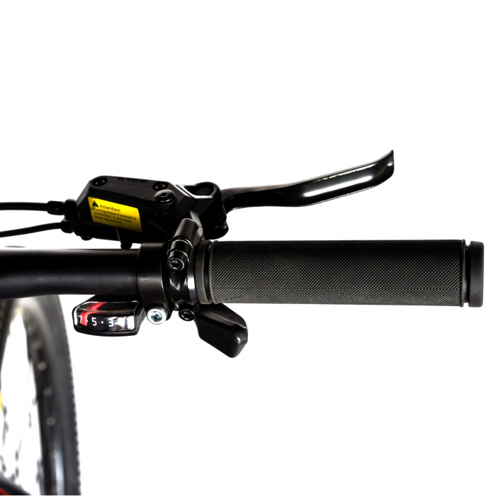 Bicicleta electrica MTB (E-BIKE) CARPAT 27.5" C1007E, cadru aluminiu, frane mecanice disc, echipare SHIMANO 21 viteze, culoare negru/portocaliu [18]