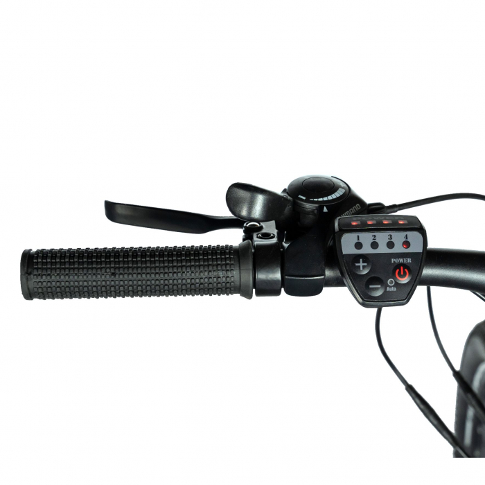 Bicicleta electrica MTB (E-BIKE) CARPAT 27.5" C1011E, cadru aluminiu, frane mecanice disc, transmisie SHIMANO 21 viteze, culoare gri/alb [10]