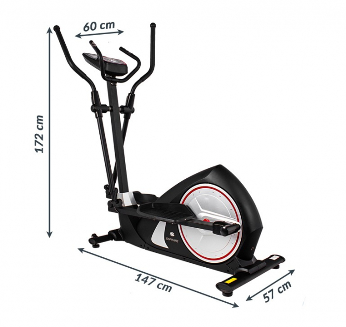 Bicicleta eliptica GALAXY II negru/argintiu [2]