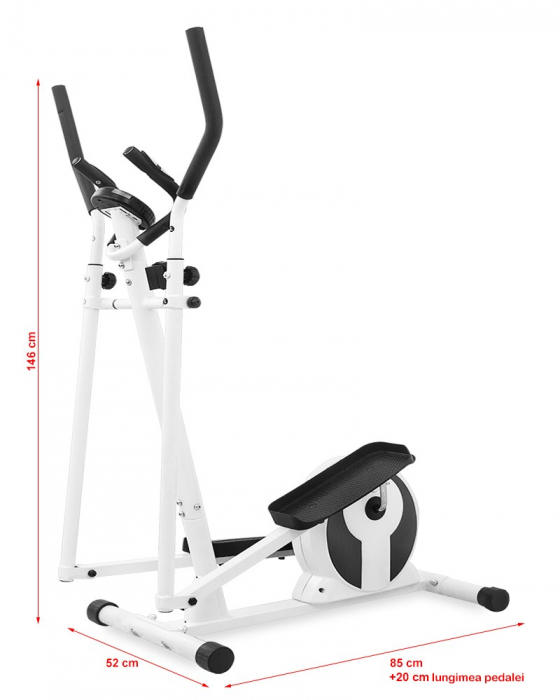 Bicicleta eliptica Hiton Ocelot alba [3]