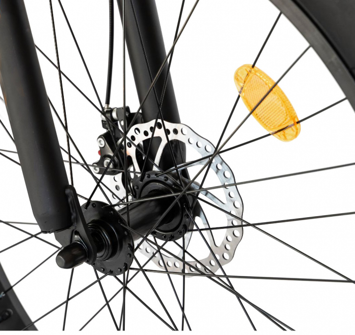 Bicicleta Fat Bike Carpat Hercules 20 inch C2019B, frane mecanice disc, 6 viteze, culoare negru/portocaliu [5]