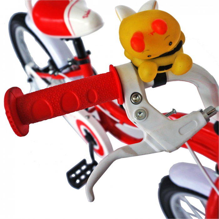 Bicicleta fete VELORS V1802A, roata 18", C-Brake, roti ajutatoare, 5-7 ani, rosu/alb  [4]