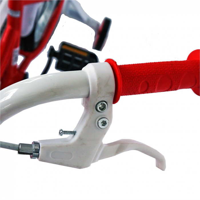 Bicicleta fete VELORS V1802A, roata 18", C-Brake, roti ajutatoare, 5-7 ani, rosu/alb  [5]