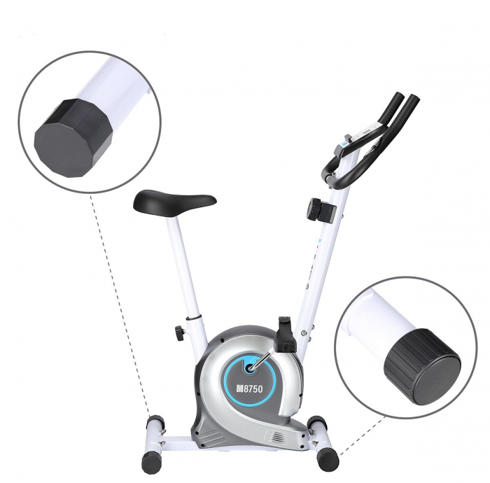Bicicleta fitness magnetica HMS M8750 alb/gri [2]