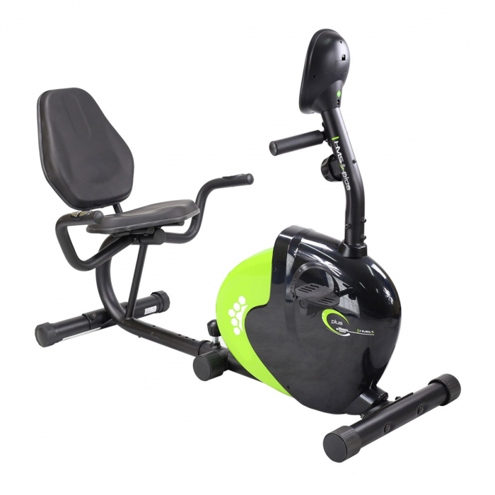Bicicleta fitness magnetica recumbent HMS R9259 PLUS negru-verde [4]