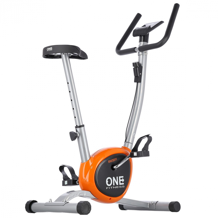 Bicicleta fitness mecanica HMS ONE RW3011 argintiu/portocaliu [3]