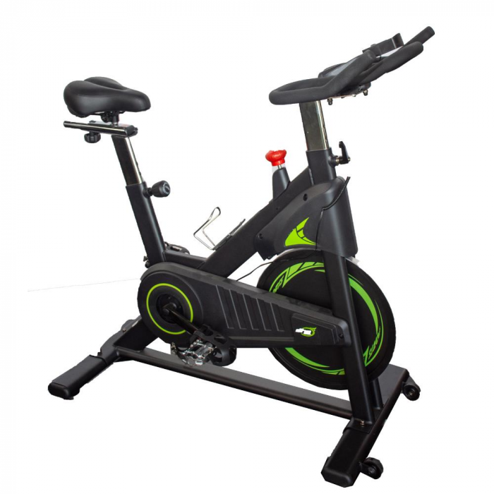 Bicicleta Fitness Spin Bike Dhs 2101 - Negru-Verde [2]