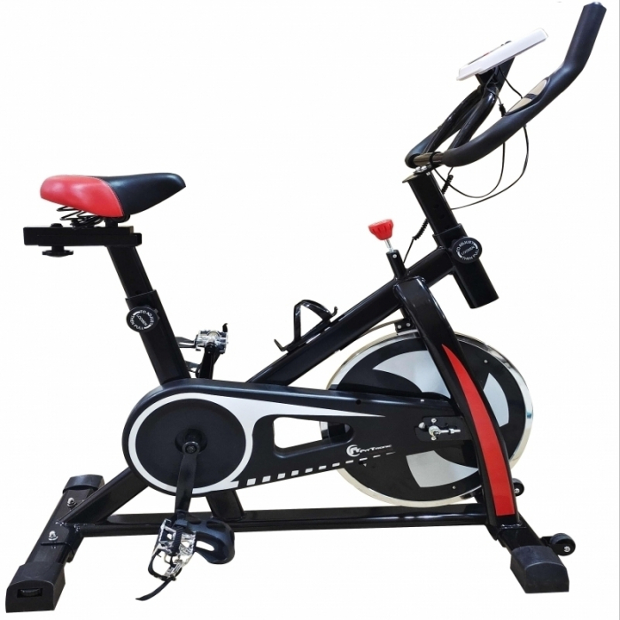 Bicicleta indoor cycling FitTronic® Trainer  Spin 700, design robust, greutate volanta 8 kg, afisaj LCD, greutate suportata 120 kg [6]