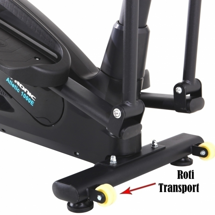 Bicicleta magnetica eliptica FitTronic® Atletic 1000E , design robust, greutate suportata 120 kg, volanta 14 kg, afisaj electronic, bluetooth  apps kinomap/fitshow, functii multiple, pas reglabil [5]