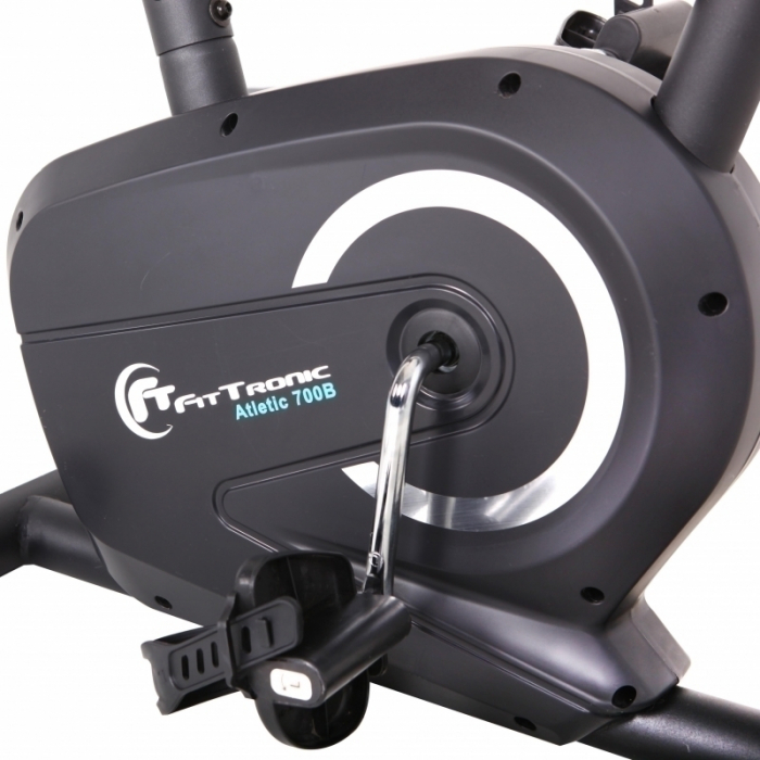 Bicicleta magnetica FitTronic® Atletic 700B, design robust, greutate suportata 120 kg, volanta 6 kg, afisaj electronic, sa reglabila, ghidon reglabil, 8 trepte de rezistenta la pedalare [3]